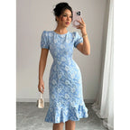 Damen Etuikleid mit floralen Stickereien R&B