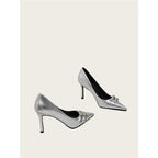 Damen elegante High Heel Pumps mit Schmuckakzent R&B