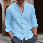 Herren Elegantes Hemd mit Knopfleiste und strukturiertem Design R&B