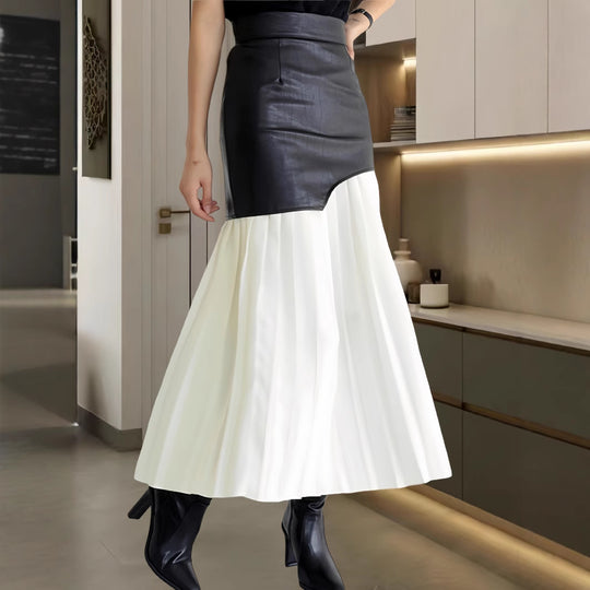 Damen Elegante Kombination aus feinem Strickpullover und schickem rock R&B