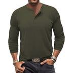 Herren Langarm-Hemd mit Knopfleiste und hautfreundlichem Baumwollstoff R&B