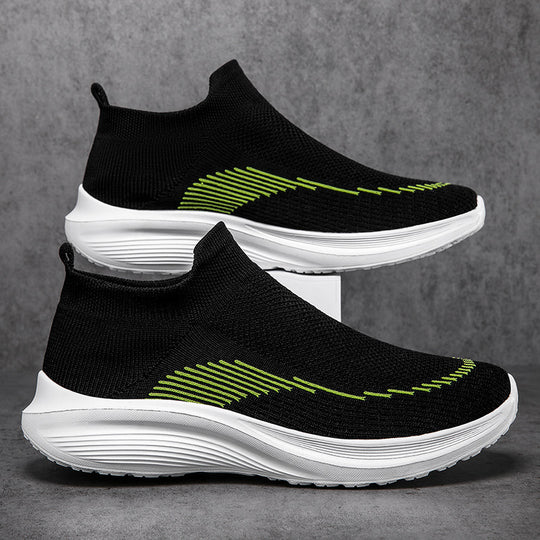 Herren nan sockenähnliche Strick-Sneaker mit nahtlosem Obermaterial und stoßdämpfender Sohle R&B
