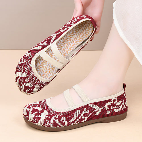 Damen Bequeme Ballerinas mit elastischen Riemen R&B