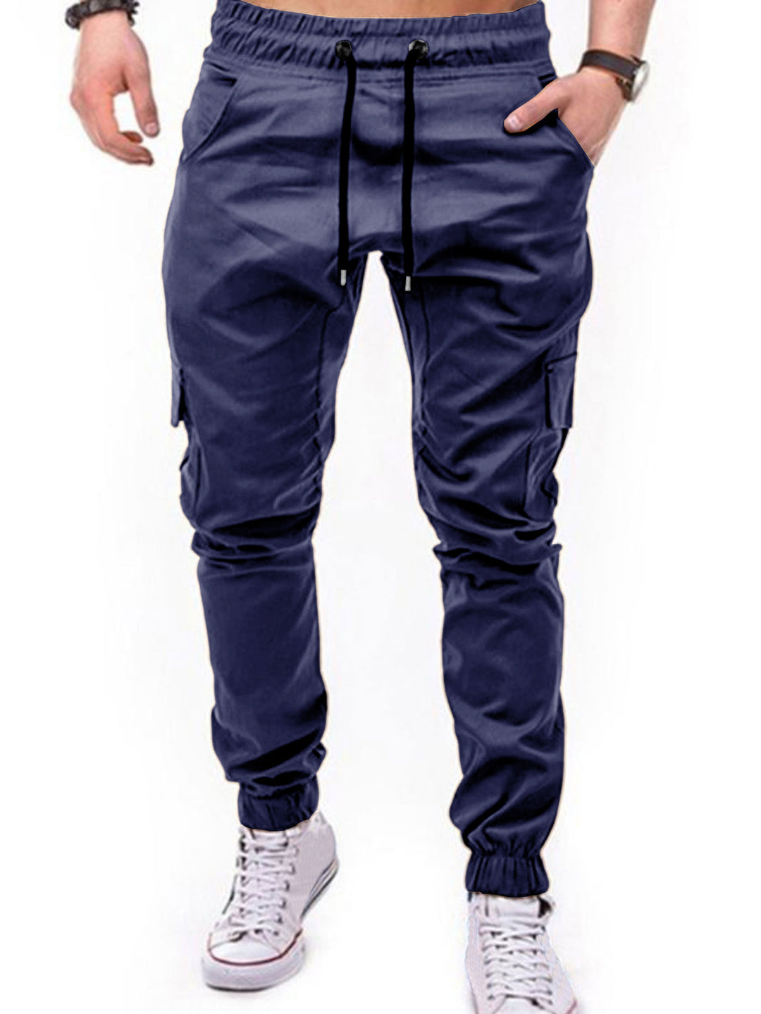 Herren Cargo-Hose mit elastischem Bund und praktischen Multifunktions-Pockets R&B