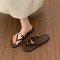 Damen modische Zehentrenner-Sandalen mit funkelnden Akzenten