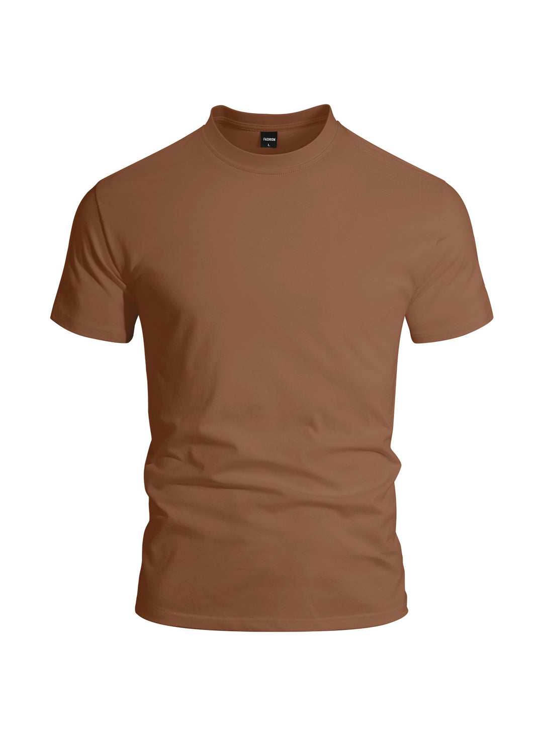 Herren nan eng anliegendes Rundhals-Basicshirt aus Singlejersey mit verstärktem Nackenband R&B