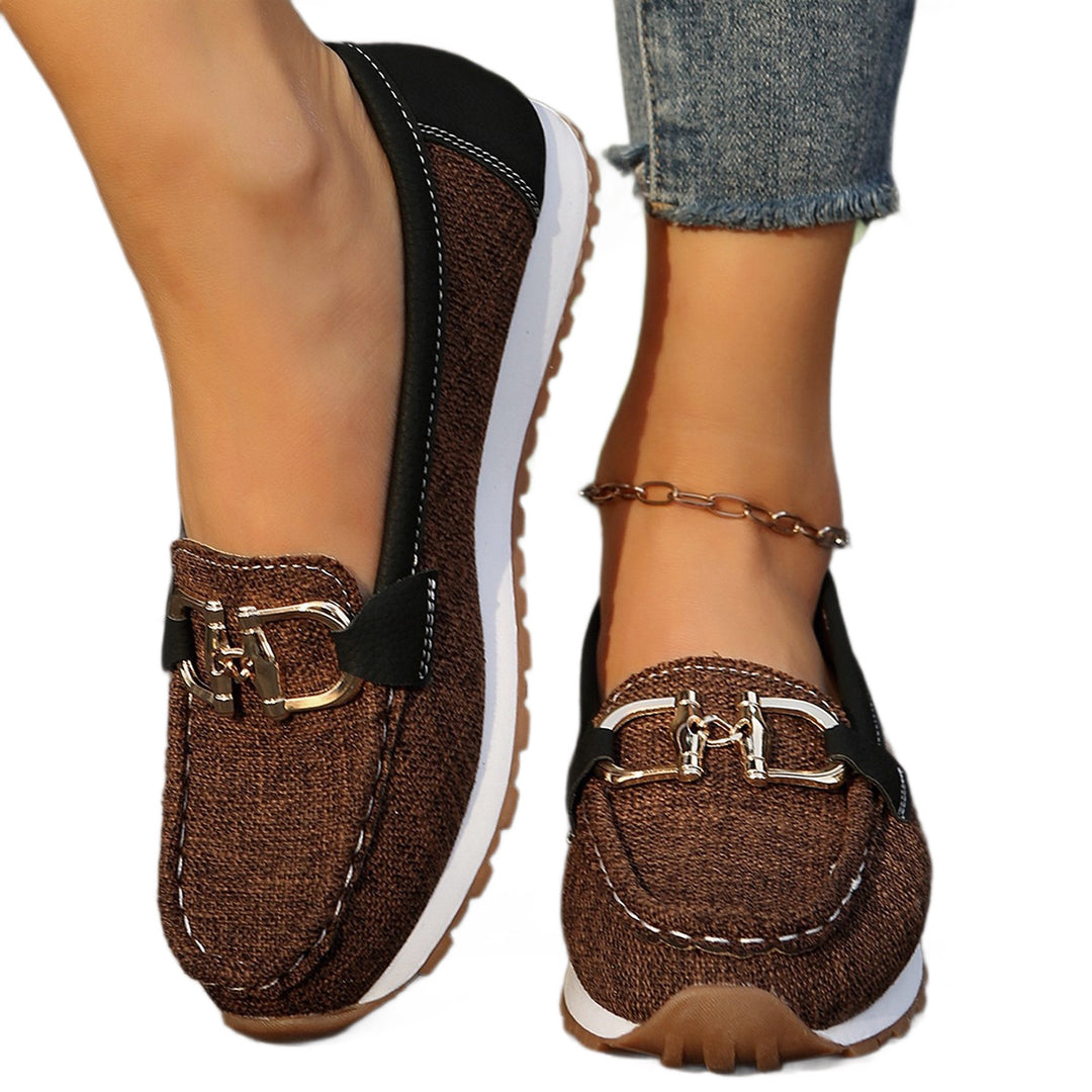Damen Mokassin-Schuhe mit eleganter Schnallenapplikation R&B