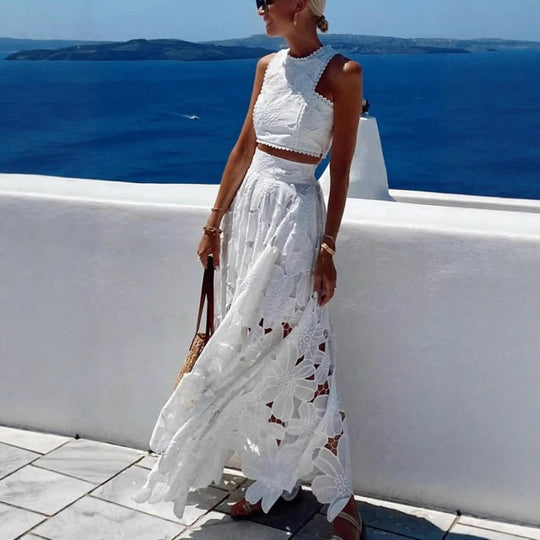 Damen zwei-teiliges Maxikleid R&B