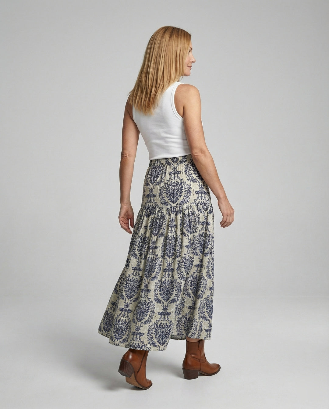 Damen Maxirock mit Print Freizeit