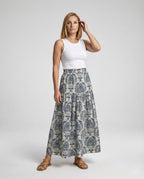 Damen Maxirock mit Print Freizeit