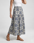 Damen Maxirock mit Print Freizeit
