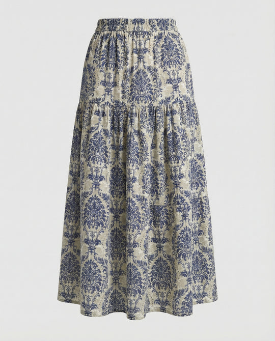 Damen Maxirock mit Print Freizeit