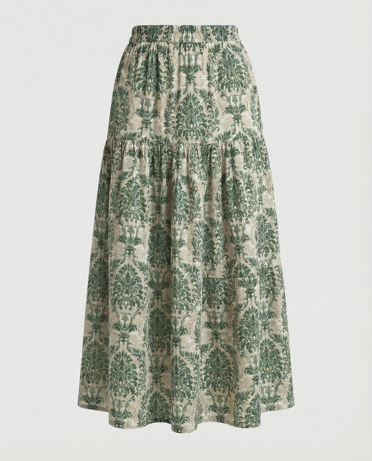 Damen Maxirock mit Print Freizeit