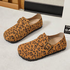 Damen Bequeme Mokassins mit originellem Leopardenmuster