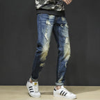 Herren lässige Jeans mit modischen Destroyed-Elementen R&B