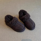 Damen Gemütliche Fell-Clogs mit weichem Innenfutter und rutschfester Sohle R&B