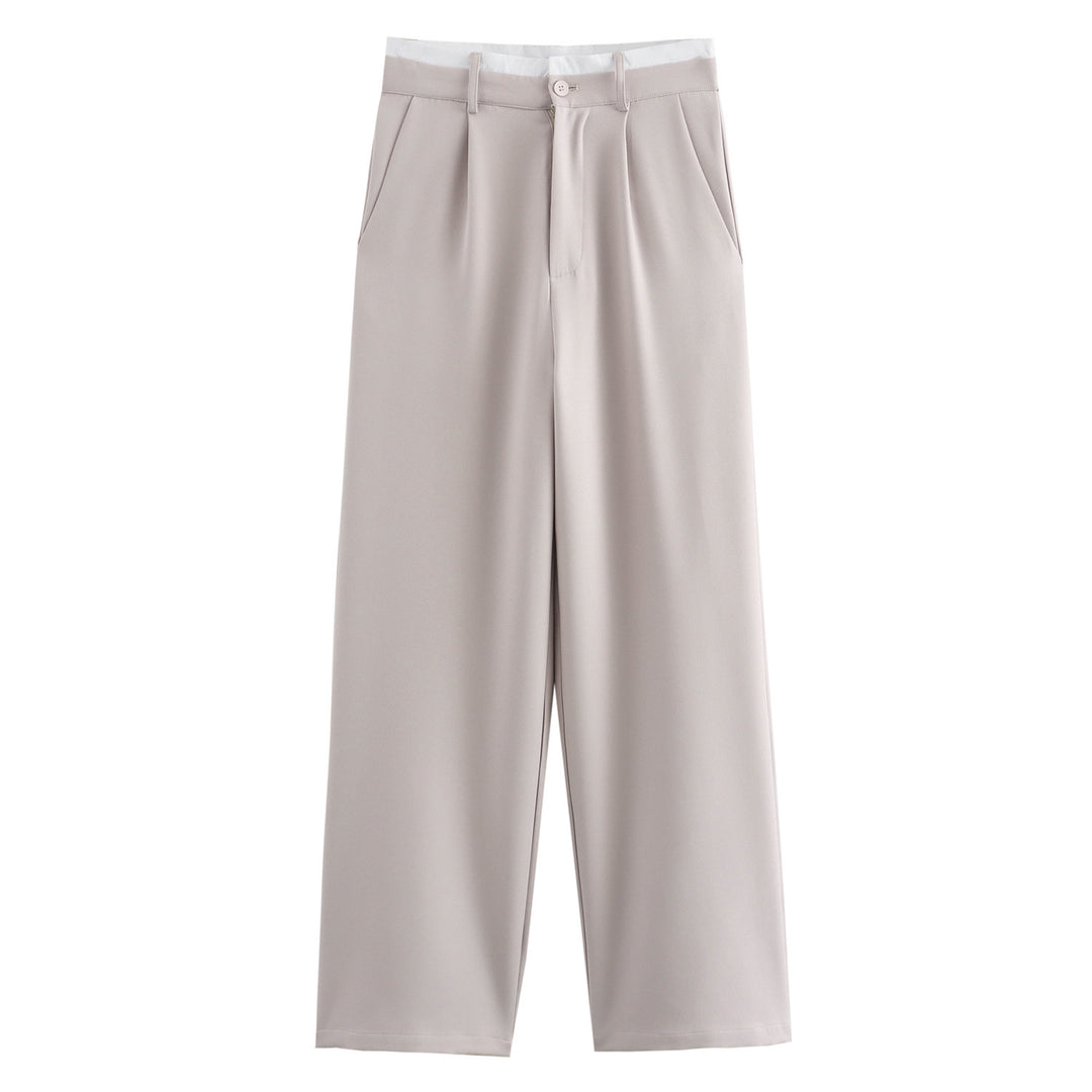 Damen weit geschnittene Lounge-Hose mit elastischem Bund und seitlichen Taschen R&B