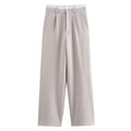 Damen weit geschnittene Lounge-Hose mit elastischem Bund und seitlichen Taschen