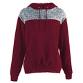 Damen Kapuzenpullover mit stylischem Kontrastdesign und elastischem Saum