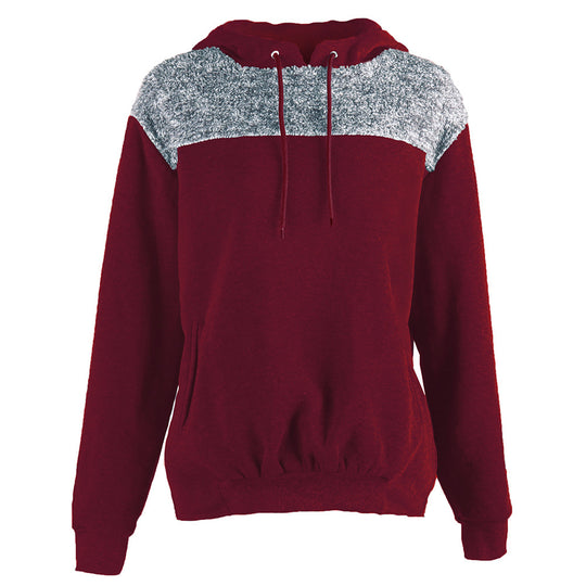 Damen Kapuzenpullover mit stylischem Kontrastdesign und elastischem Saum R&B