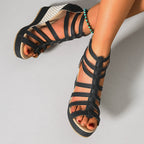 Damen Wedge-Sandaletten mit raffiniertem Riemendesign und bequemer Plateausohle R&B