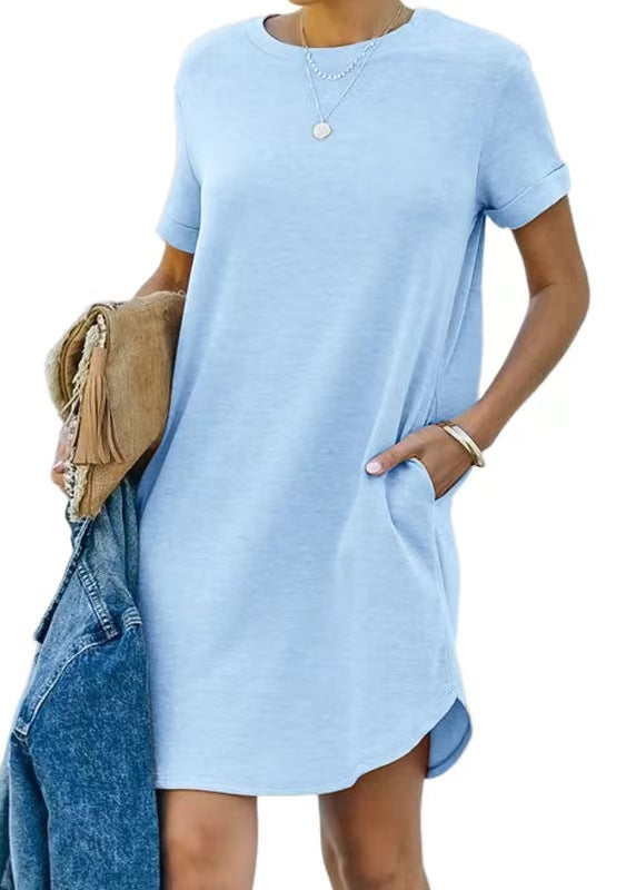 Damen Casual Kleid mit praktischen Taschen R&B