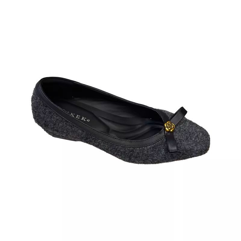 Damen elegante Ballerinas mit dekorativer Schleife R&B