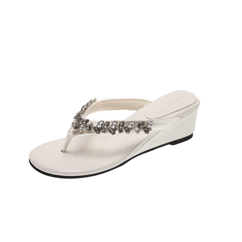 Damen Elegante Zehentrenner mit luxuriös verzierten Riemen R&B