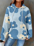 Damen Kapuzenpullover mit floralem Design und strukturiertem Stoff R&B