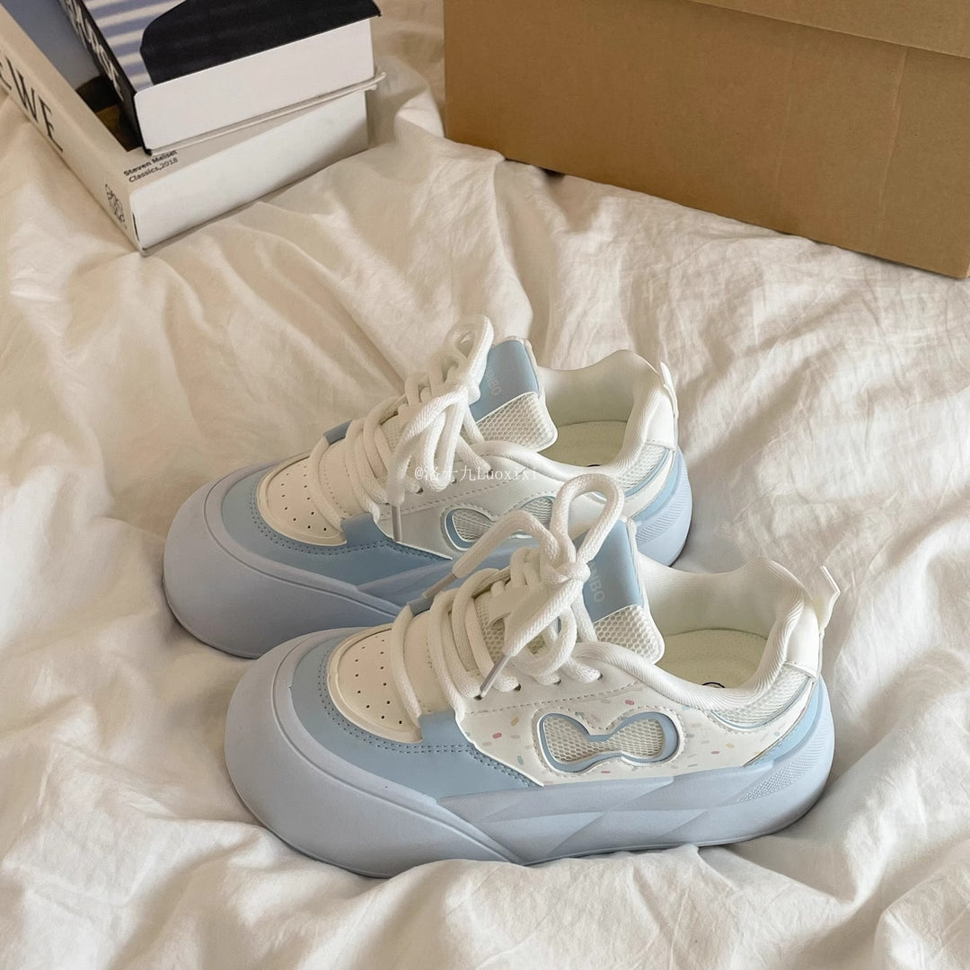 Damen Sportliche Sneakers mit dicker, flexibel dämpfender Sohle R&B