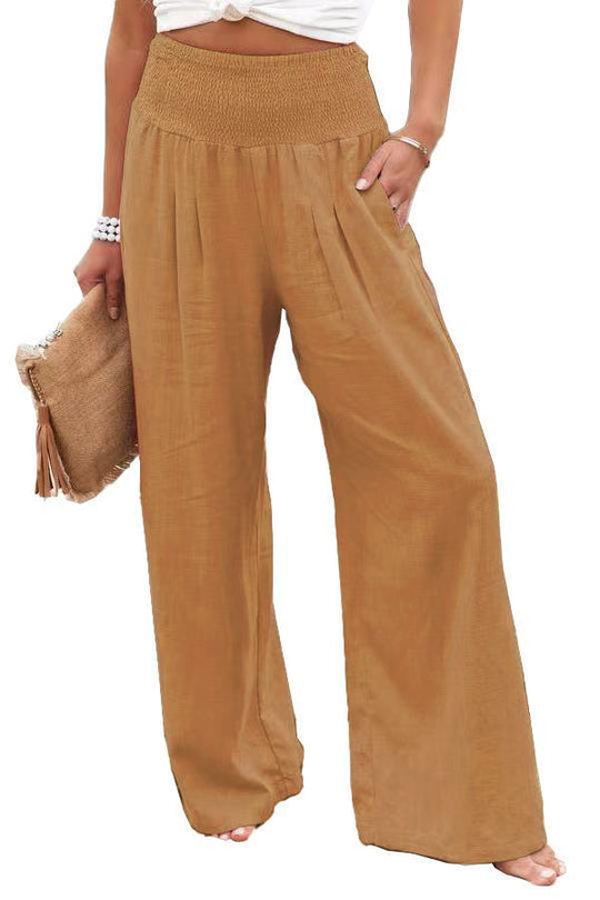 Damen weiter Sommerhose mit elastischem Bund R&B