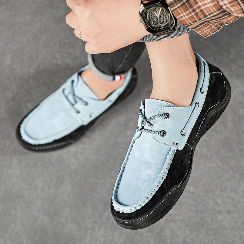 Herren Freizeit Leder Schuhe mit Wasserabweisender Sohle R&B