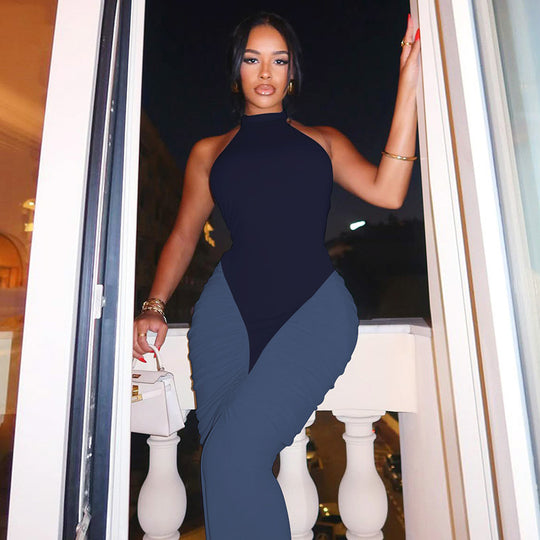 Damen Elegantes Langarm-Oberteil mit hoher Taille und Raffung R&B