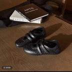 Damen Bequeme und stylische Freizeit-Ballerinas mit verstellbarem Riemchen R&B