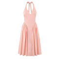 Damen Maxikleid mit tiefem V-Ausschnitt und Pommes-Rockdesign R&B