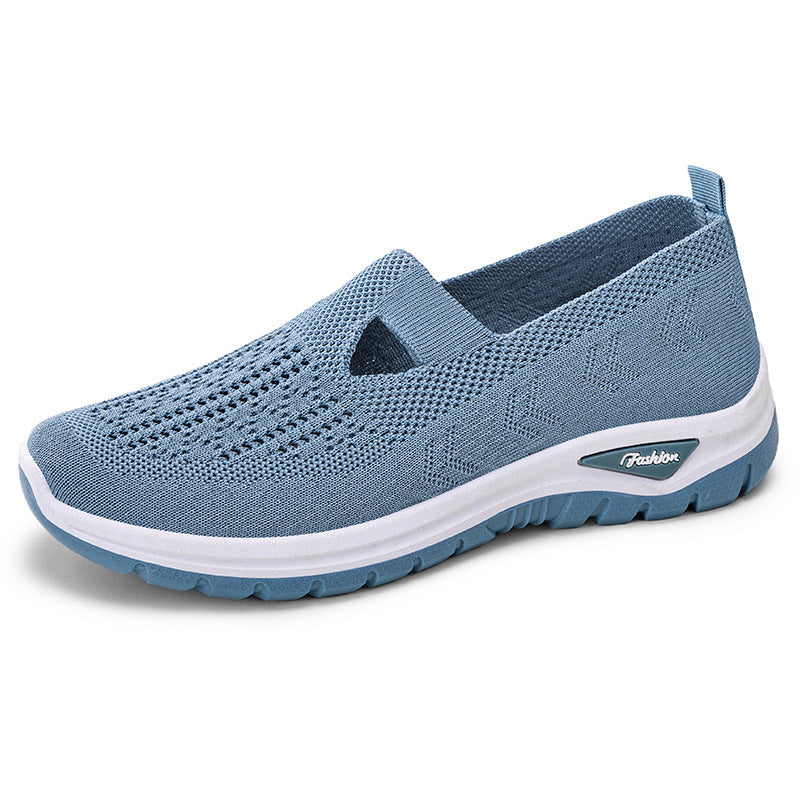 Damen Atmungsaktive Slip-On Freizeitschuhe mit elastischem Riemen R&B