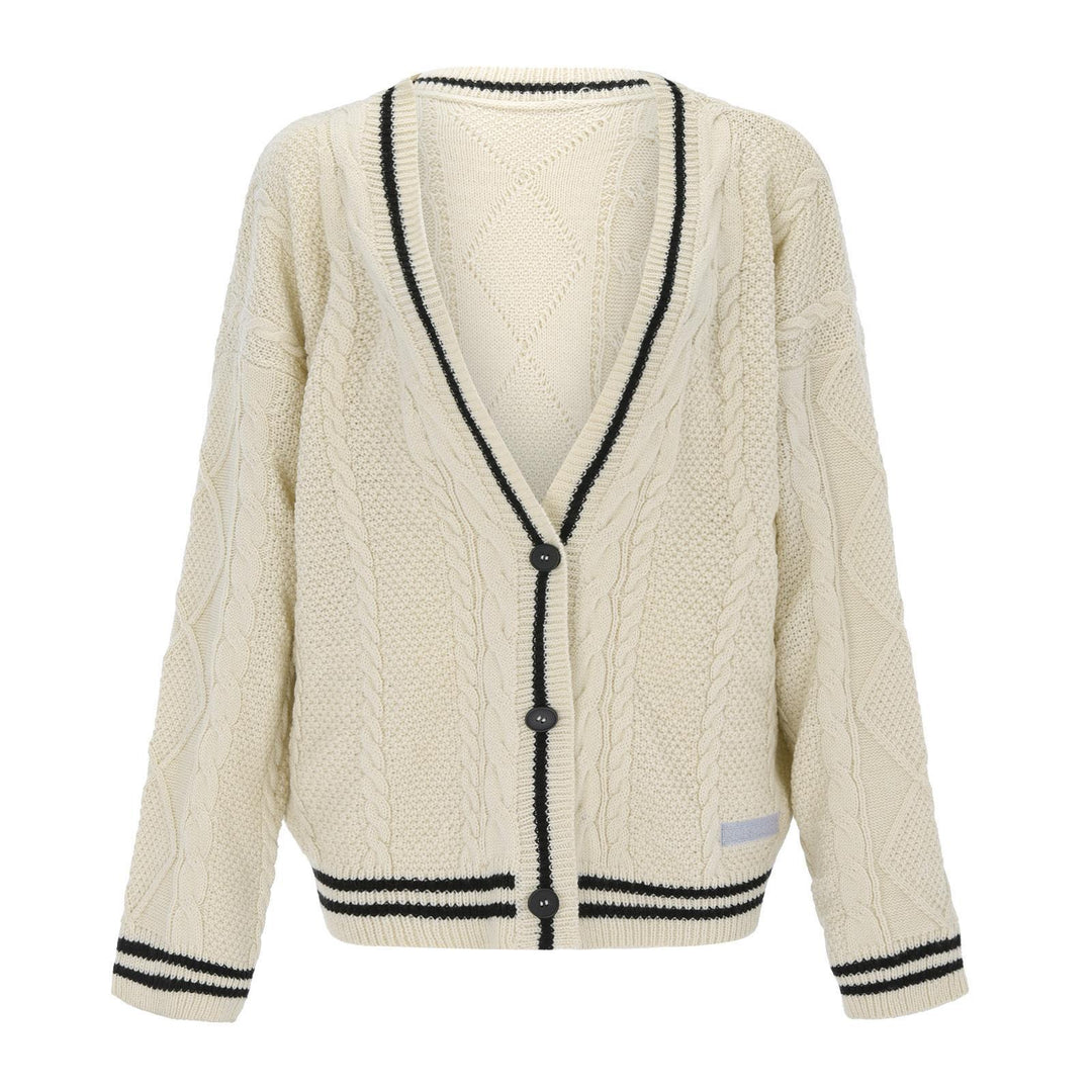 Damen Grobstrick Cardigan mit modischem Sternenmotiv R&B