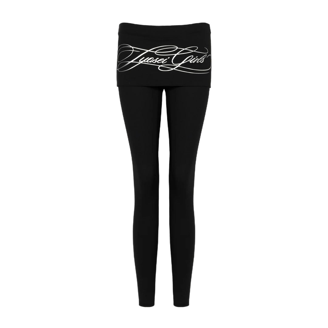 Damen Sportliche Leggings mit breitem Bund R&B