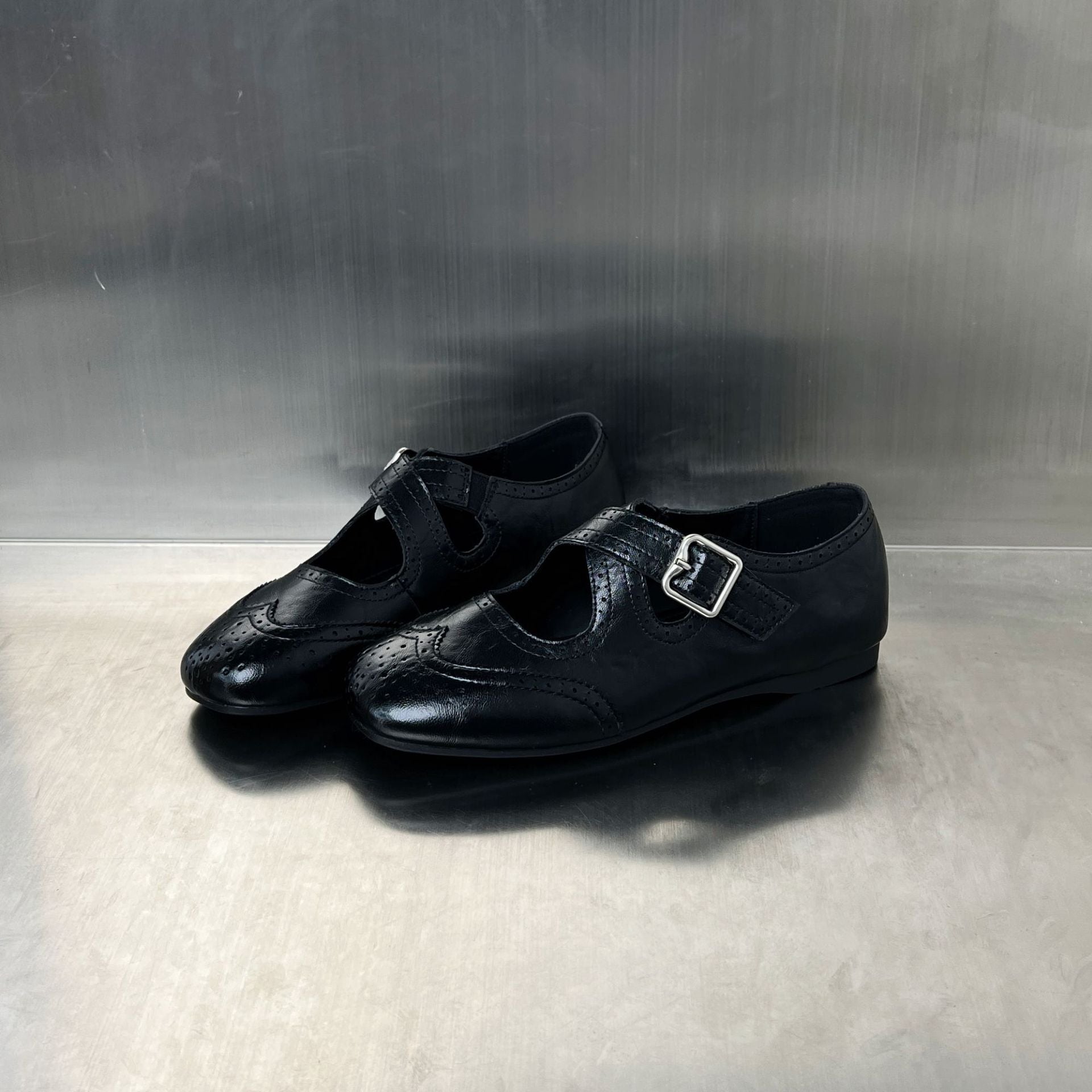 Damen elegante Ballerinas mit modischer Schnallenverzierung und atmungsaktivem Innenfutter R&B