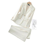 Damen Elegantes Business-Anzug-Set mit dekorativen Knopfdetails R&B