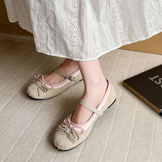 Damen Ballerinas mit elegantem Schnallen-Design und glitzerndem Obermaterial R&B