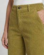 Damen Cordhose High Waist gerades Bein