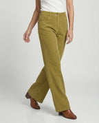 Damen Cordhose High Waist gerades Bein