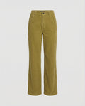 Damen Cordhose High Waist gerades Bein