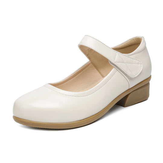 Damen Mary Jane Ballerinas mit verstellbarem Riemen und bequemem Fußbett R&B