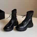 Damen Schnürstiefel mit rutschfester Sohle und probatem Reißverschluss R&B