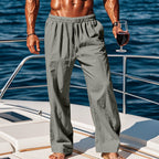 Herren Sommerliche Freizeithose mit weichem, atmungsaktivem Baumwollmaterial und elastischem Bund R&B