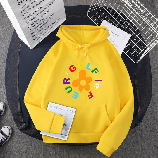 Damen Kapuzenpullover mit kreativem Blumen-Grafikdesign und bequemer Passform R&B