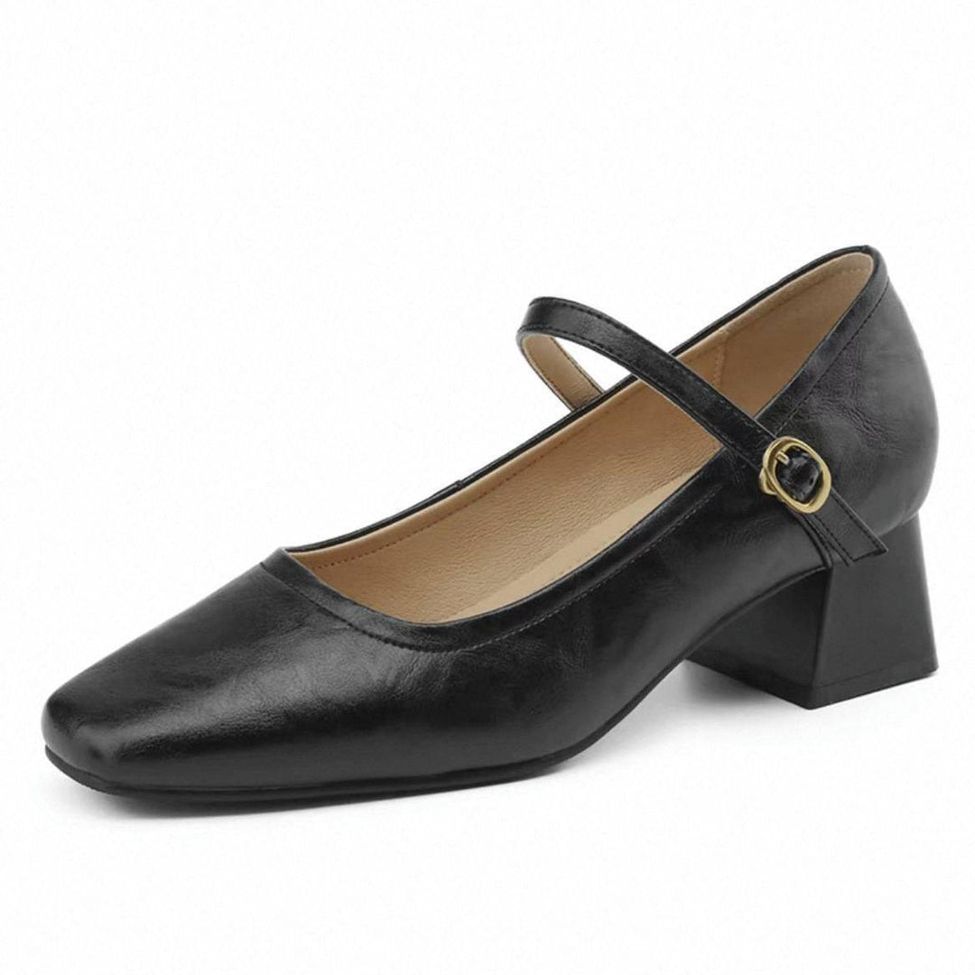 Damen elegante Slingback-Pumps mit komfortablem Blockabsatz R&B