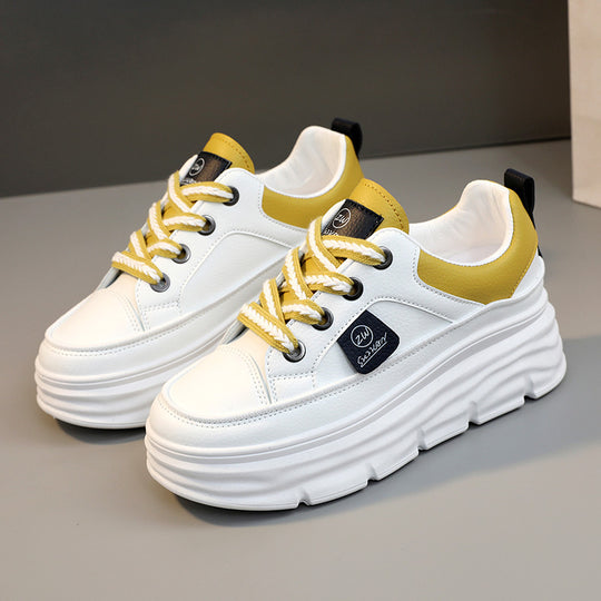 Damen sportliche Plateau Sneakers mit innovativer Dämpfung und atmungsaktiver Mesh-Oberfläche R&B